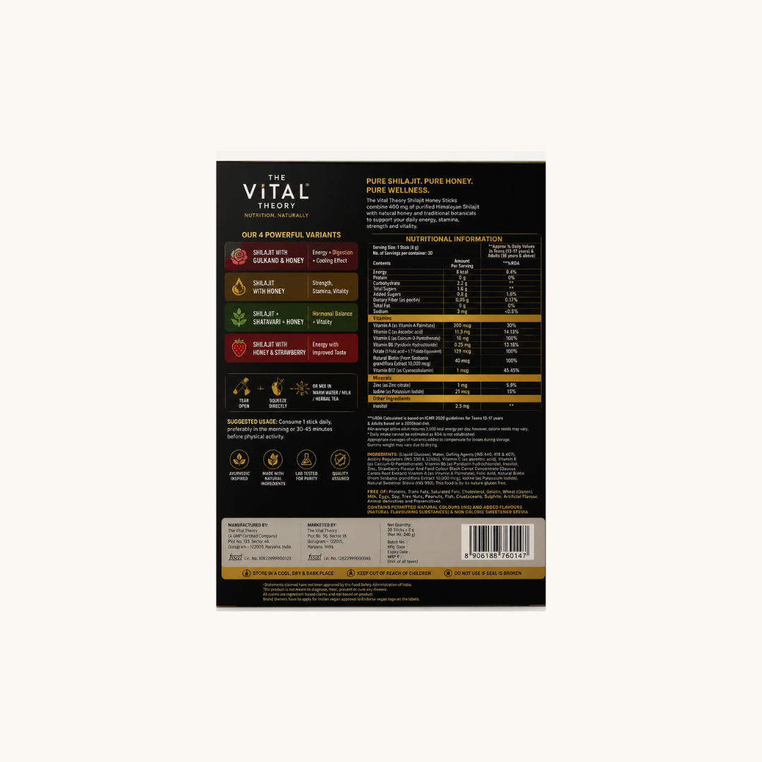 Shilajit Honey Sticks(Pack of 10)